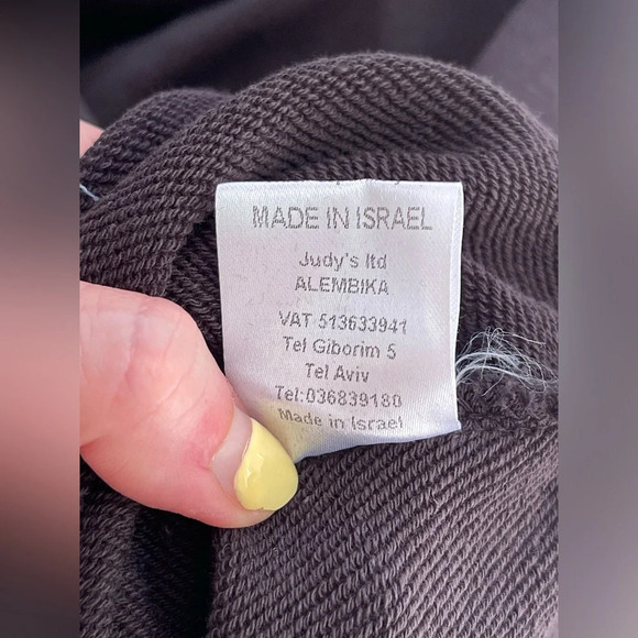 Urban by alembika sweatshirt midi dress front pockets cotton long sleeve black 2 - Picture 4 of 10